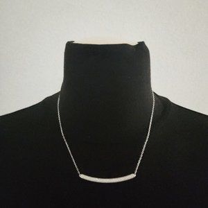 Swarovski silver necklace-length adjustable